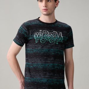Status Quo Men'S Printed Half Sleeves Round Neck Regular Fit T-Shirt
