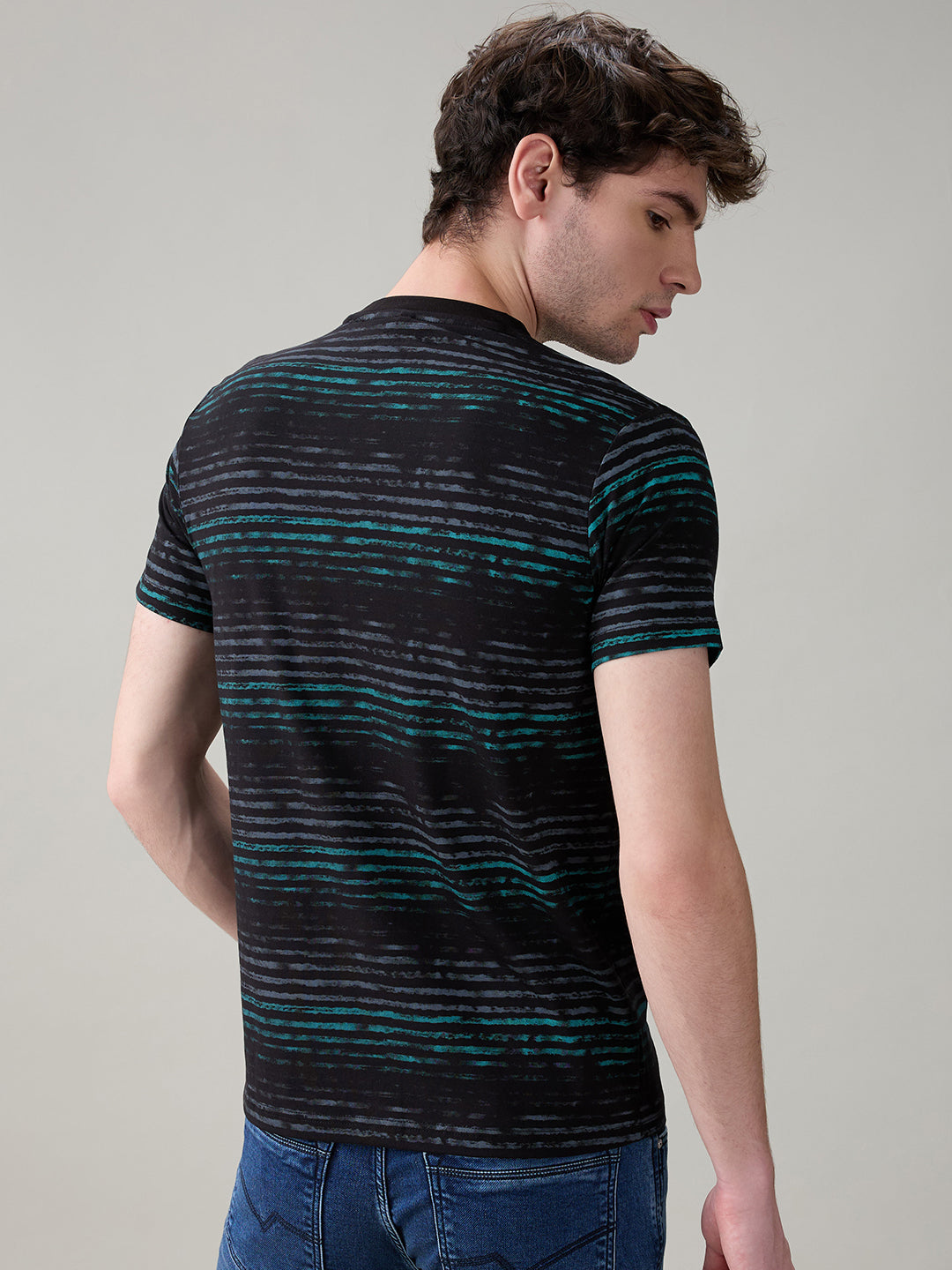 Status Quo Men'S Printed Half Sleeves Round Neck Regular Fit T-Shirt