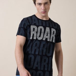 Status Quo Men'S Printed Round Neck Half Sleeves Regular Fit Tshirt
