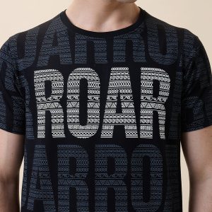 Status Quo Men'S Printed Round Neck Half Sleeves Regular Fit Tshirt