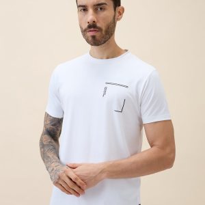 Status Quo Men'S Printed Round Neck Half Sleeves Regular Fit Tshirt