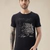 Status Quo Men'S Chest Rubberized Graphic Print Round Neck Half Sleeve Regular Fit T-Shirt