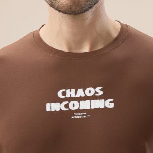 Status Quo Men'S Chest & Back Typography Print Round Neck Half Sleeves Regular Fit T-Shirt