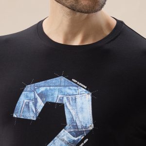 Status Quo Men'S Chest Typography Print Round Neck Half Sleeves T-Shirt
