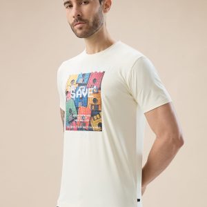 Status Quo Men'S Graphic And Typography Print Round Neck Regular Fit T-Shirt