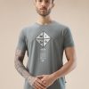 Status Quo Men'S Applique Typography Print Round Neck Regular Fit T-Shirt