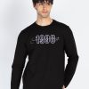 Mens Printed Round Neck Full Sleeve T-Shirt