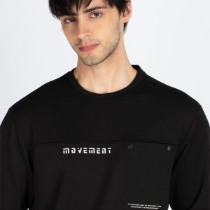 Mens Colorblocked Round Neck Full Sleeve T-Shirt