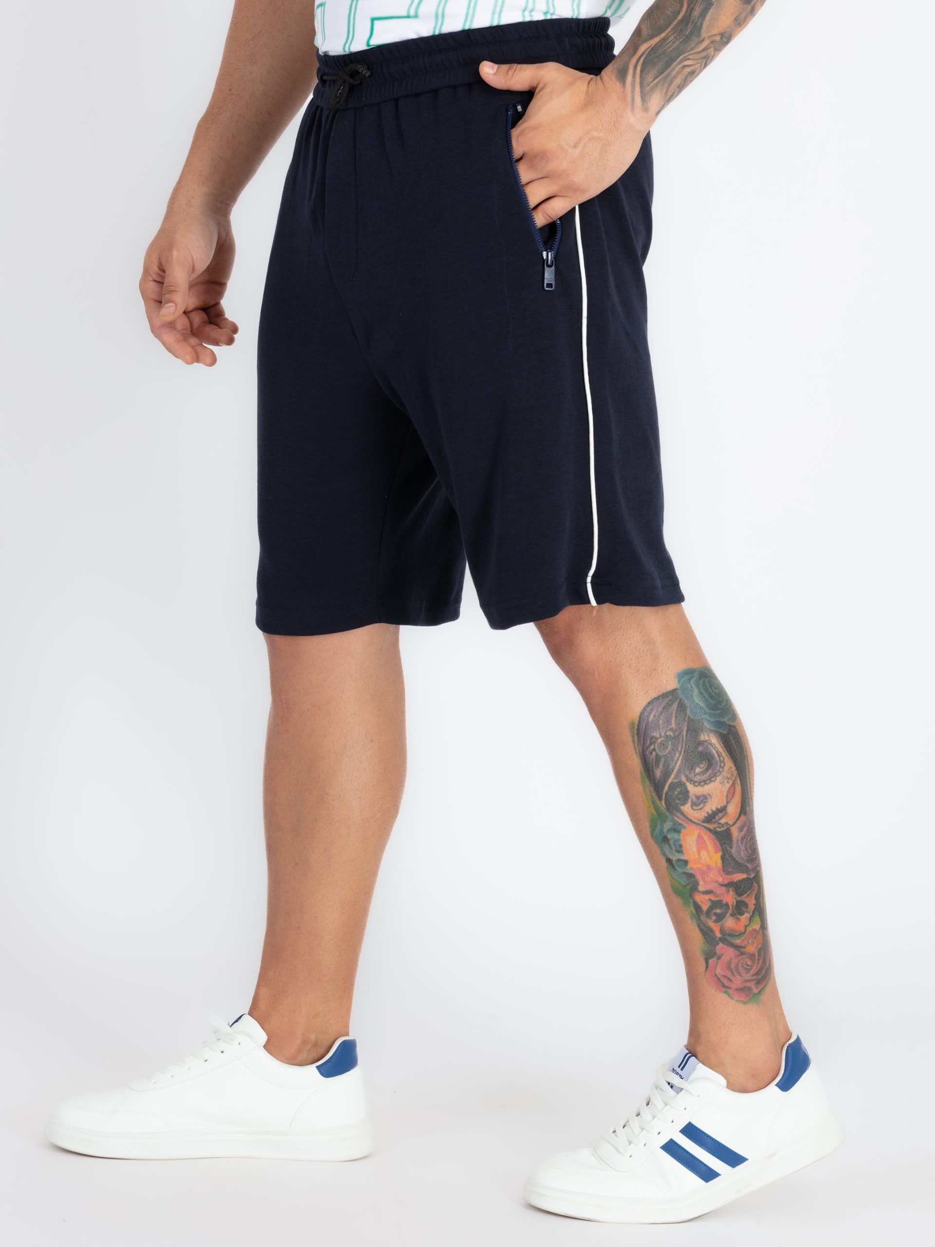 Status Quo Mens Solid Regular Fit Shorts