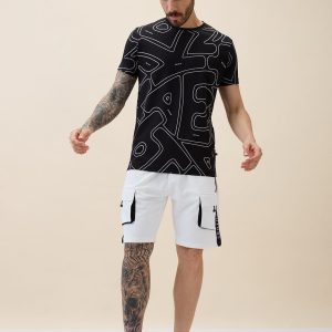 Status Quo Men'S Striped Polo Neck Regular Fit Tshirt With Tipping Collar