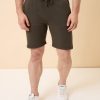 Status Quo Mens Solid Regular Fit Drawstring Shorts