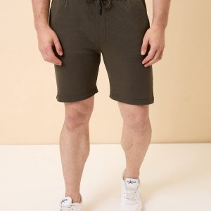 Status Quo Mens Solid Regular Fit Drawstring Shorts