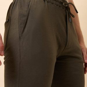 Status Quo Mens Solid Regular Fit Drawstring Shorts