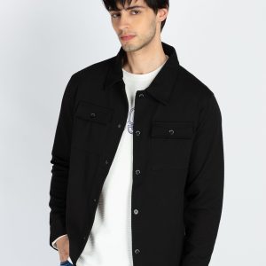 Status Quo Men'S Solid Regular Fit Shacket