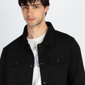 Status Quo Men'S Solid Regular Fit Shacket