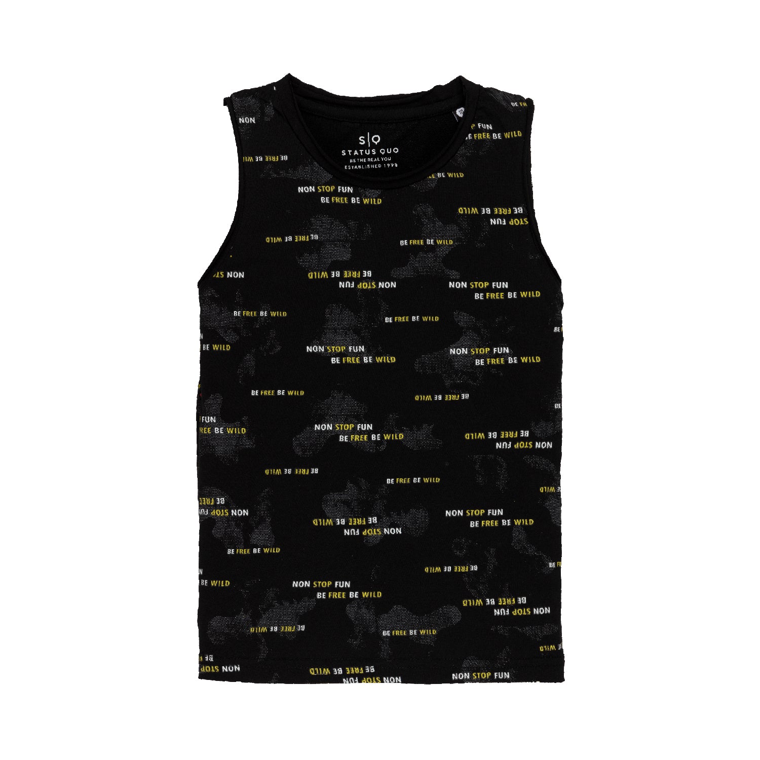 Boys All Over Printed Sleeveless T-Shirt