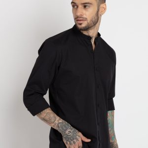 Status Quo Mens Checkered Cotton Slim Fit Shirt