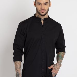 Status Quo Mens Checkered Cotton Slim Fit Shirt