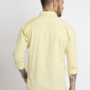 Status Quo Mens Solid Cotton Slim Fit Shirt