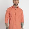 Status Quo Mens Solid Cotton Slim Fit Shirt