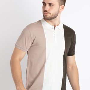 Mens Colorblocked Polo T-Shirt