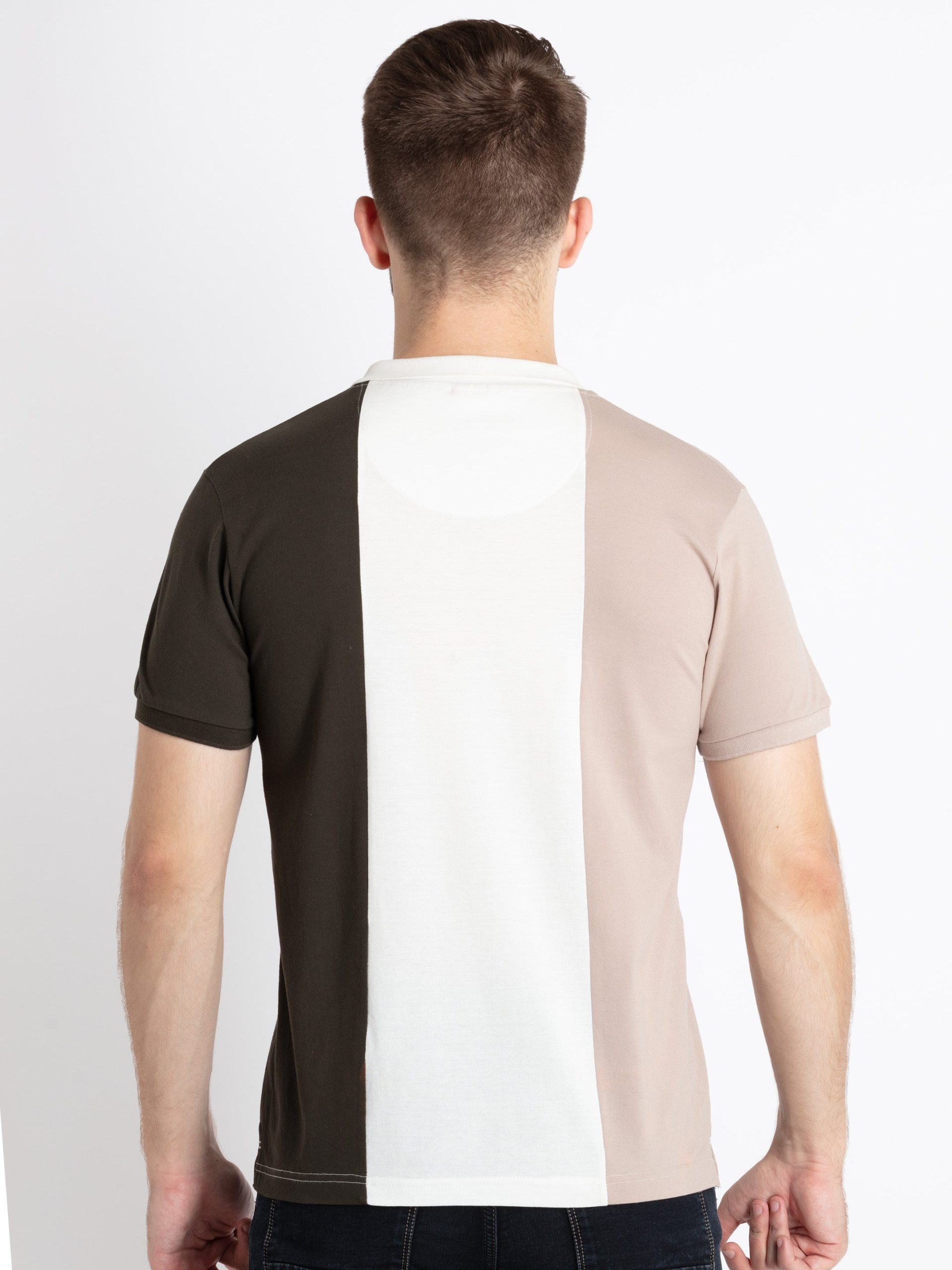 Mens Colorblocked Polo T-Shirt