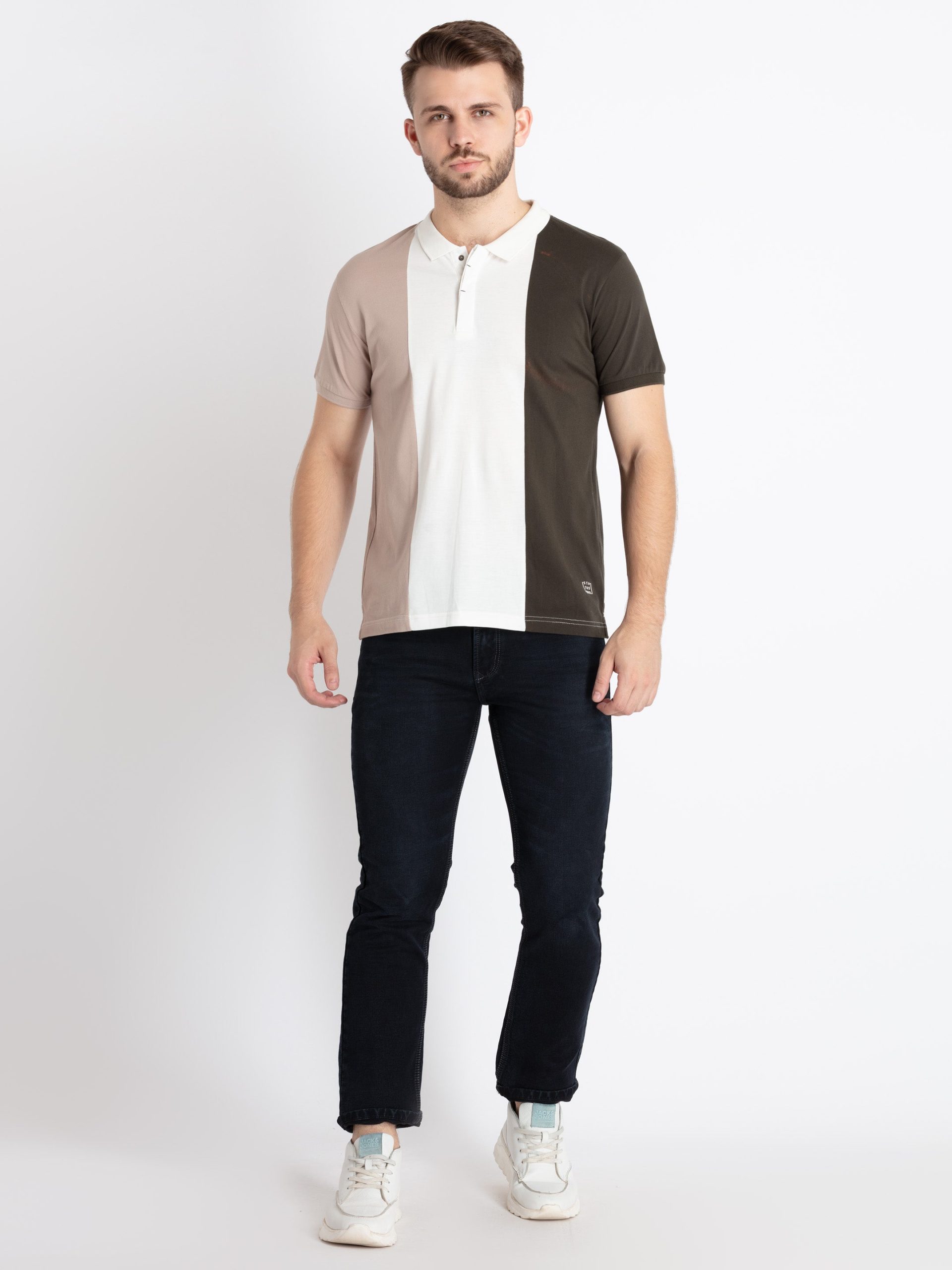 Mens Colorblocked Polo T-Shirt