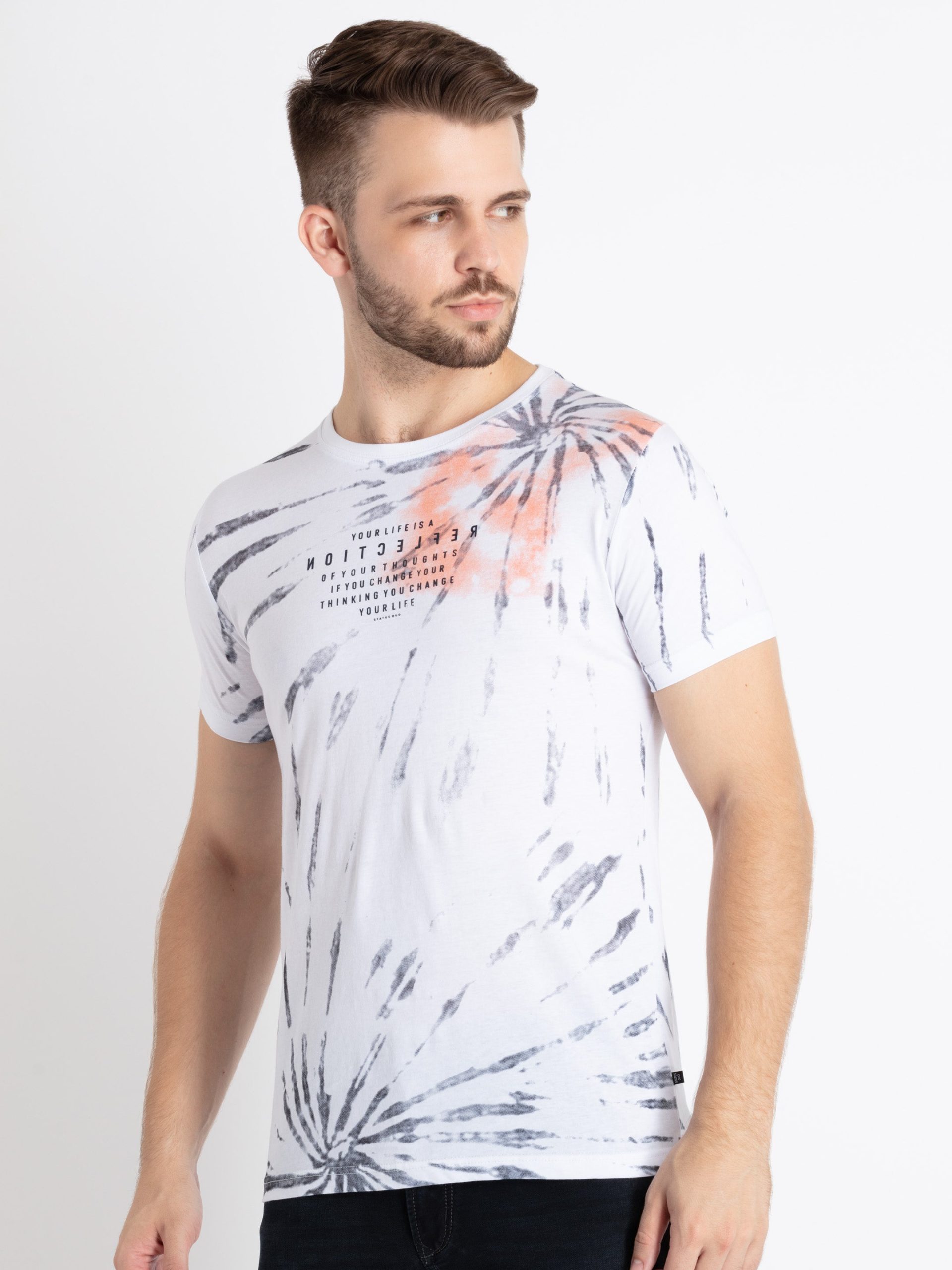 Mens Printed Round Neck T-Shirt