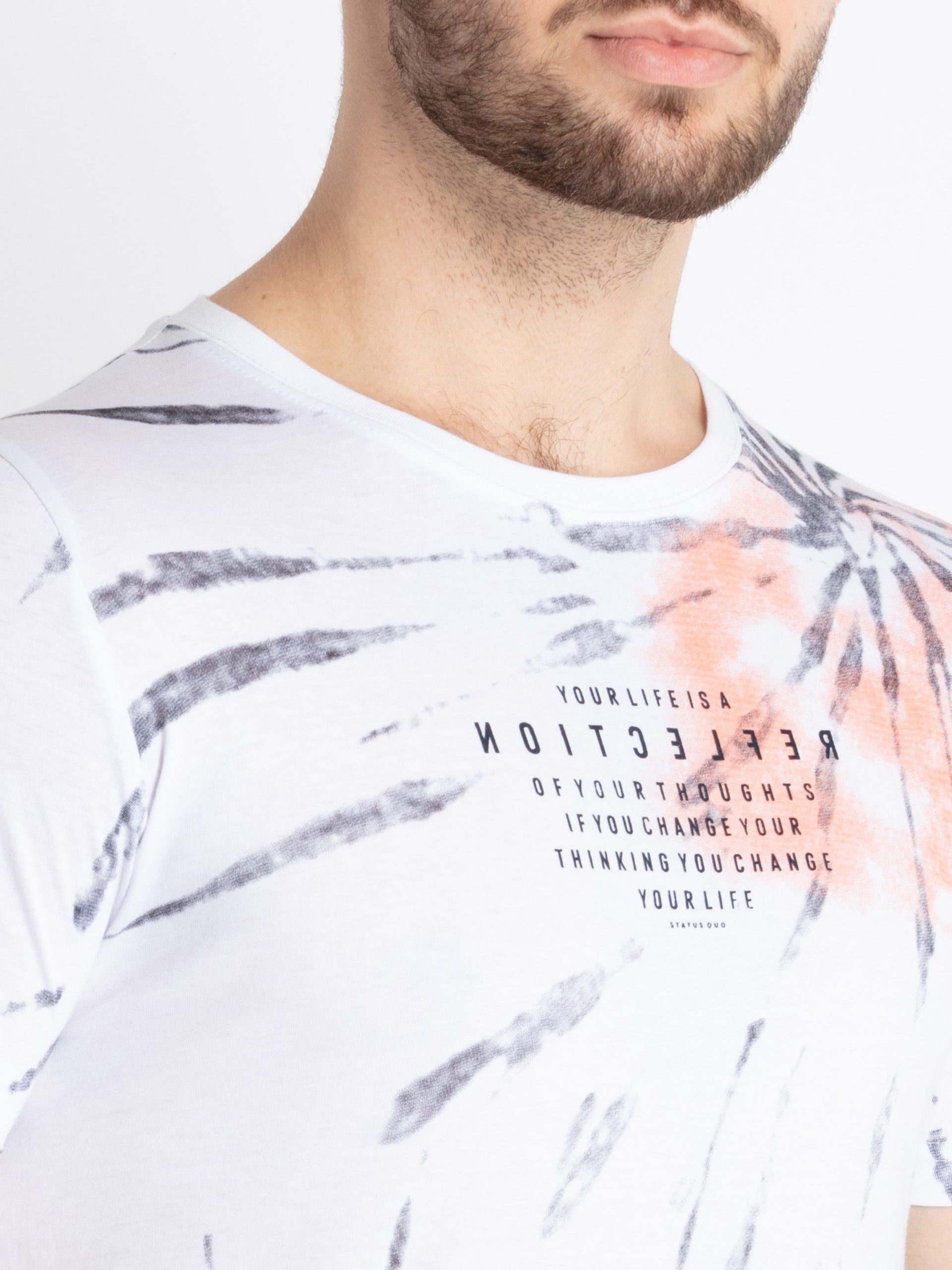 Mens Printed Round Neck T-Shirt