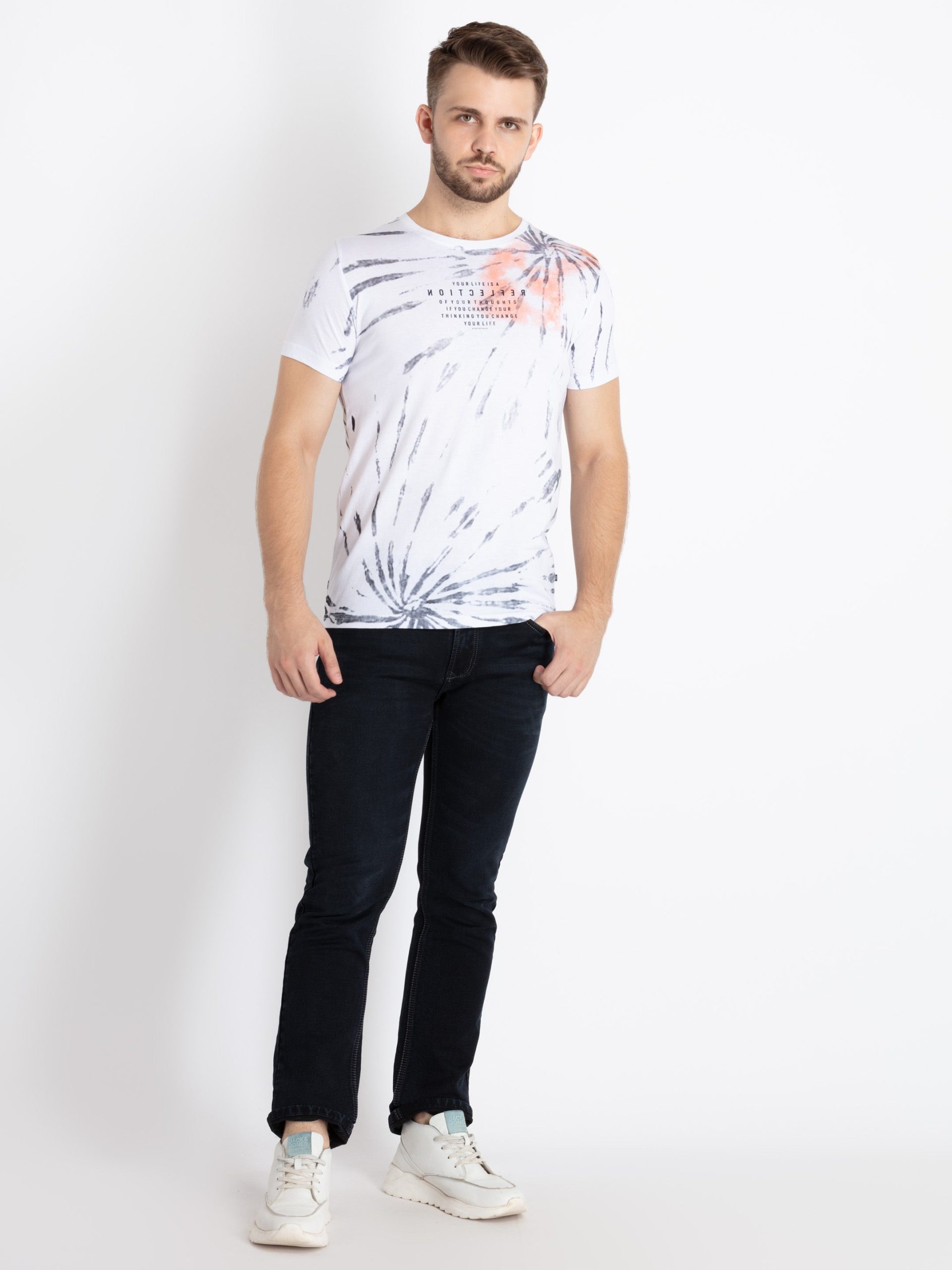 Mens Printed Round Neck T-Shirt