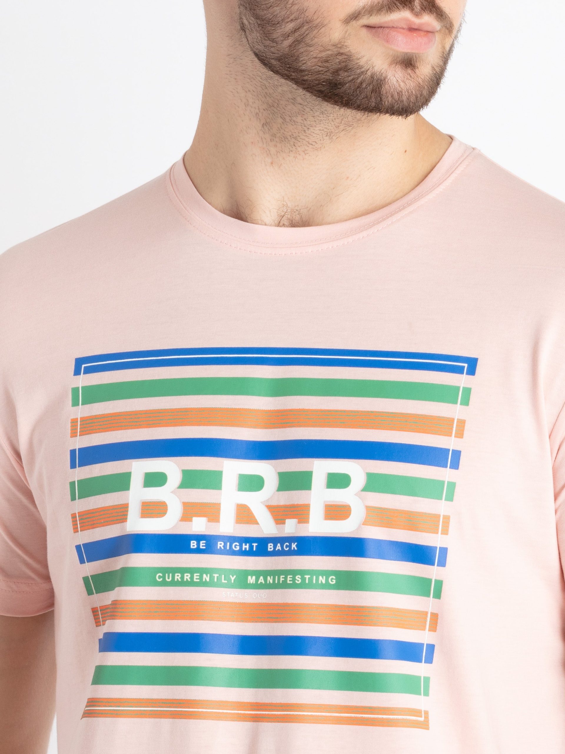 Mens Printed Round Neck T-Shirt