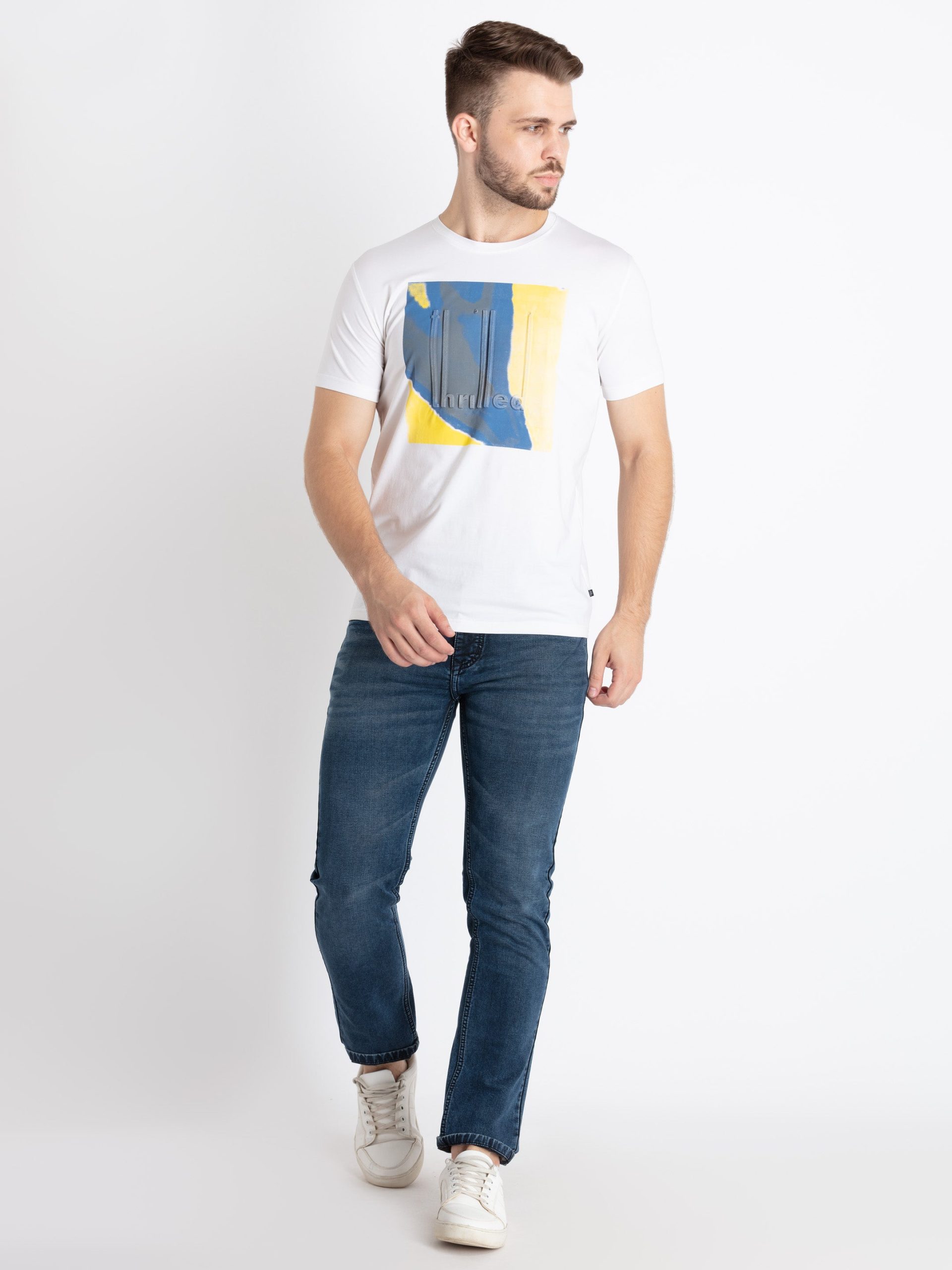Mens Printed Round Neck T-Shirt