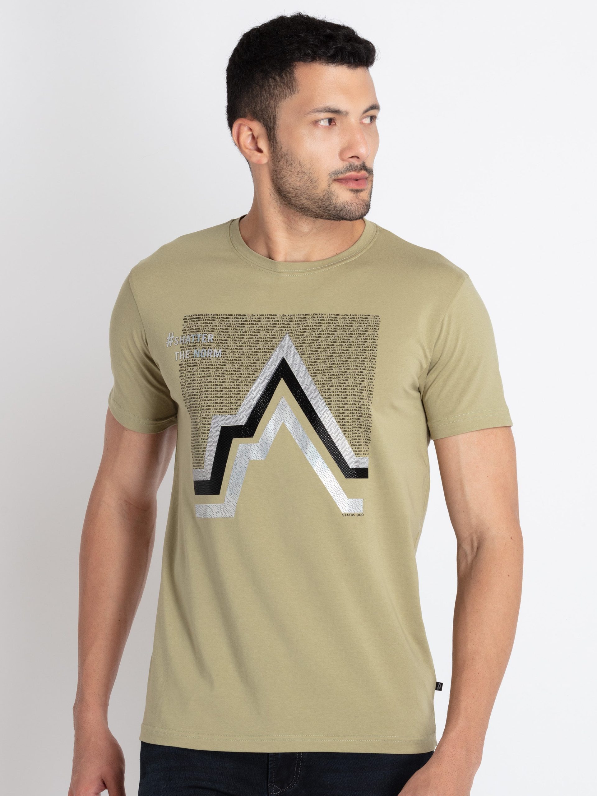 Status Quo Mens Printed Round Neck T-Shirt