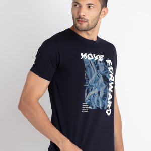 Mens Printed Round Neck T-Shirt