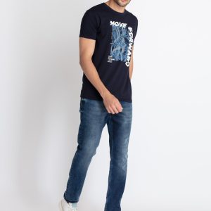 Mens Printed Round Neck T-Shirt