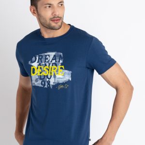 Mens Printed Round Neck T-Shirt