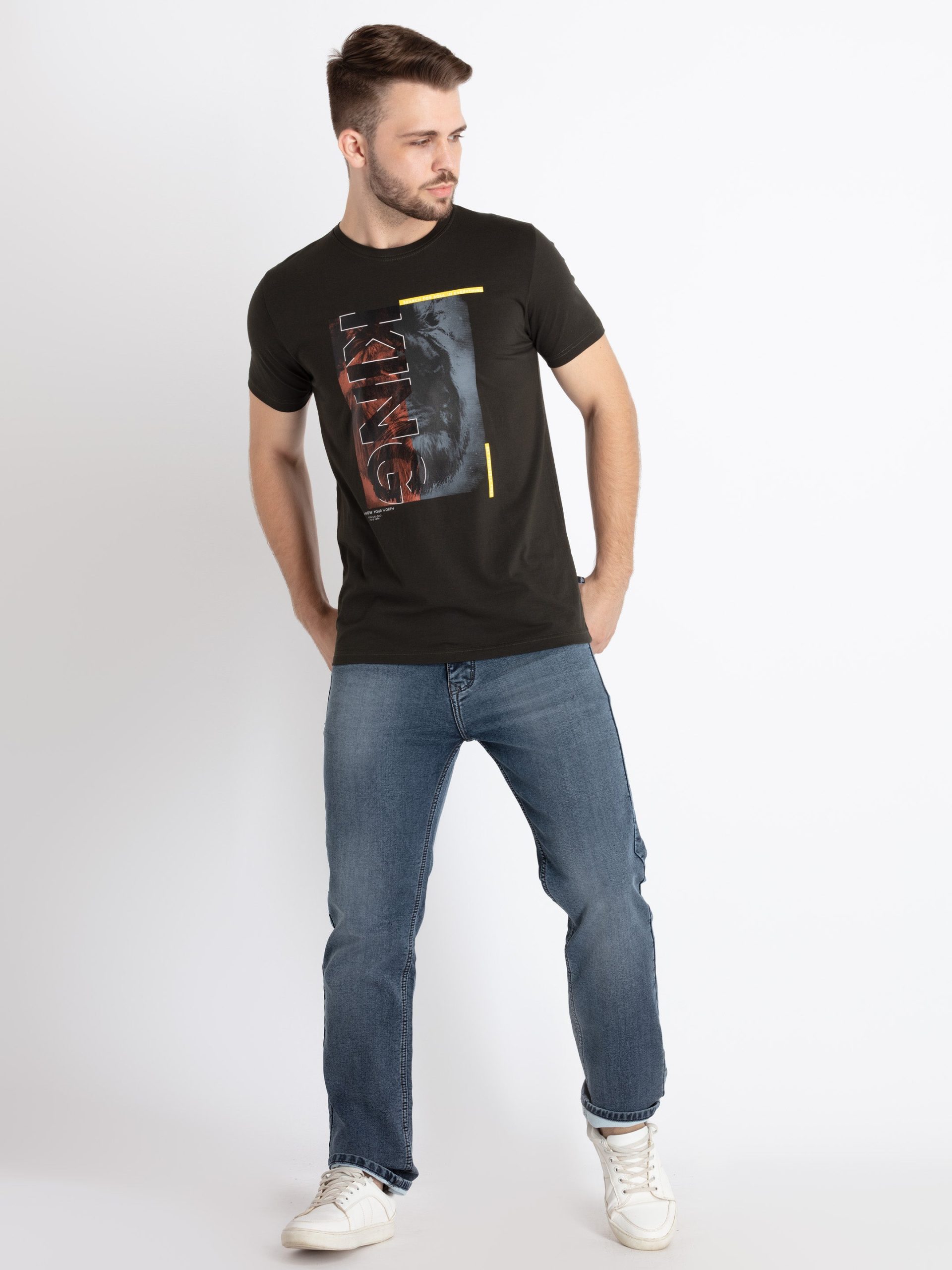 Status Quo Mens Printed Round Neck T-Shirt