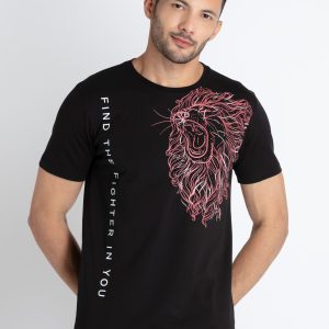 Mens Printed Round Neck T-Shirt