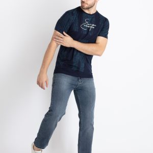 Mens Printed Round Neck T-Shirt