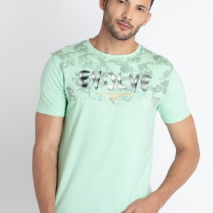 Mens Printed Round Neck T-Shirt