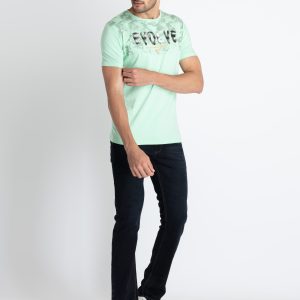 Mens Printed Round Neck T-Shirt