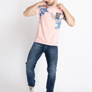 Mens Printed Round Neck T-Shirt