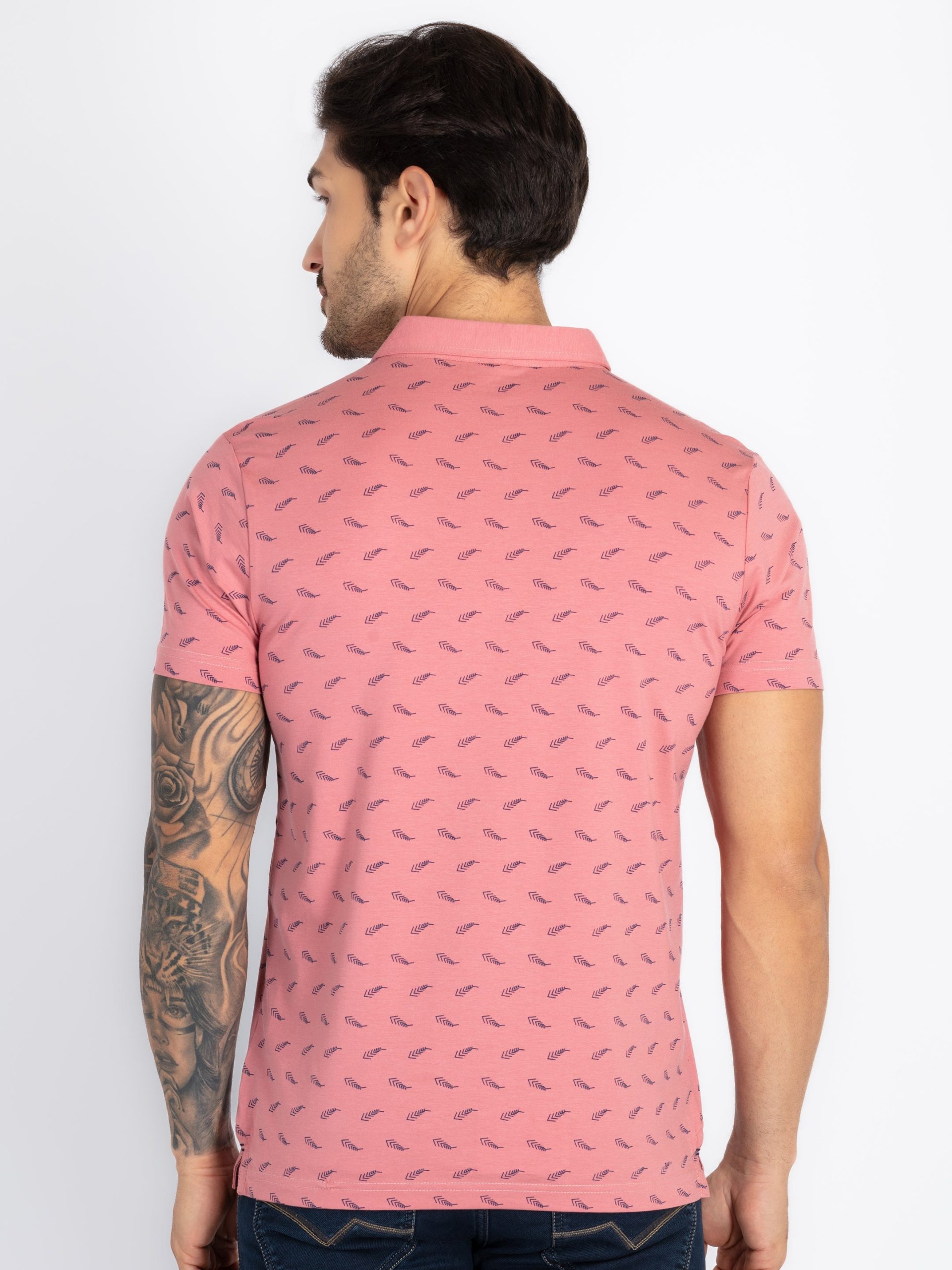 Mens All Over Printed Polo T-Shirt