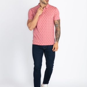Mens All Over Printed Polo T-Shirt