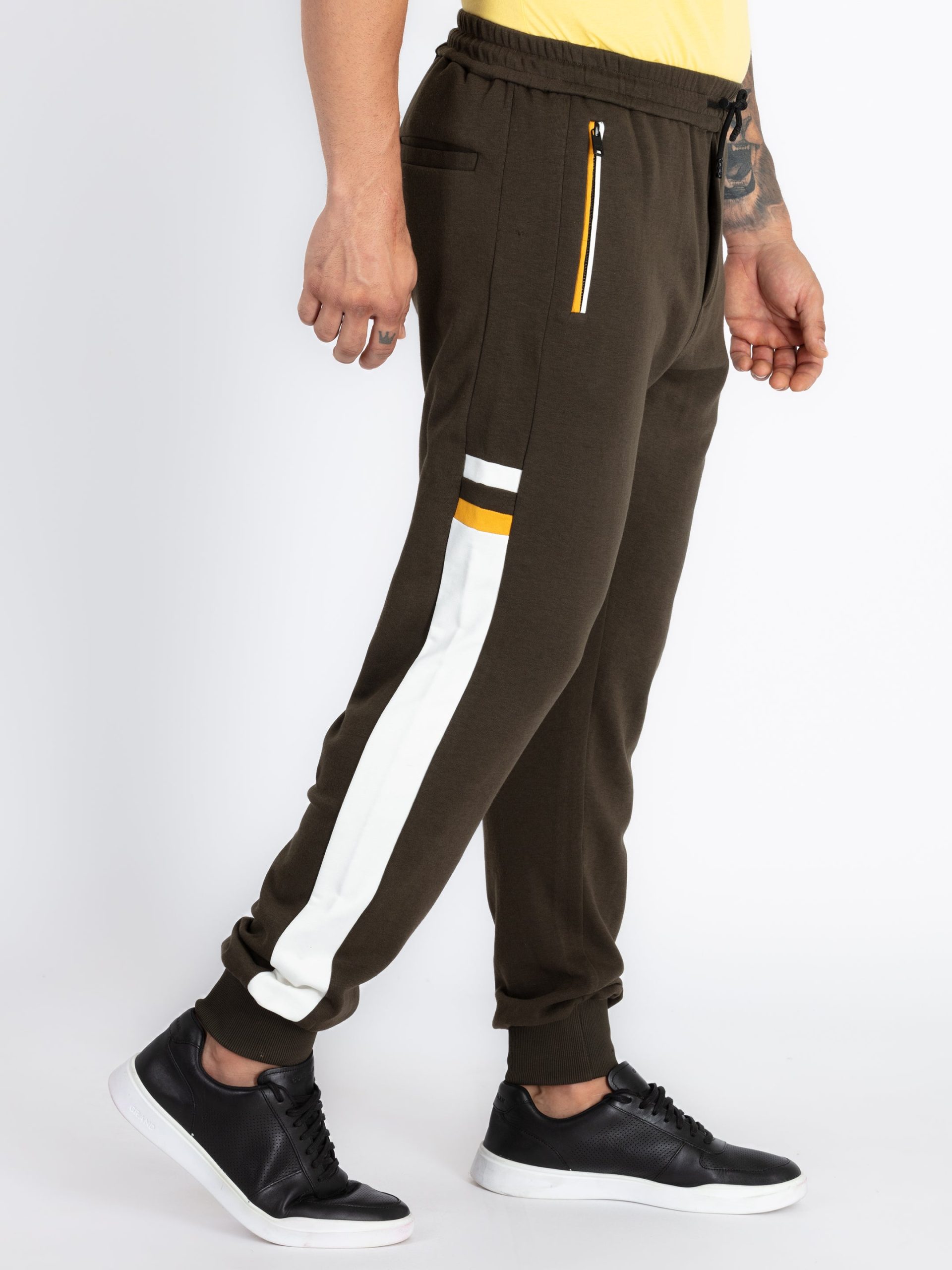 Mens Solid Regular Fit Joggers