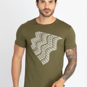 Status Quo Men'S Typography Printed Round Neck Half Sleeves Regular Fit Tshirt