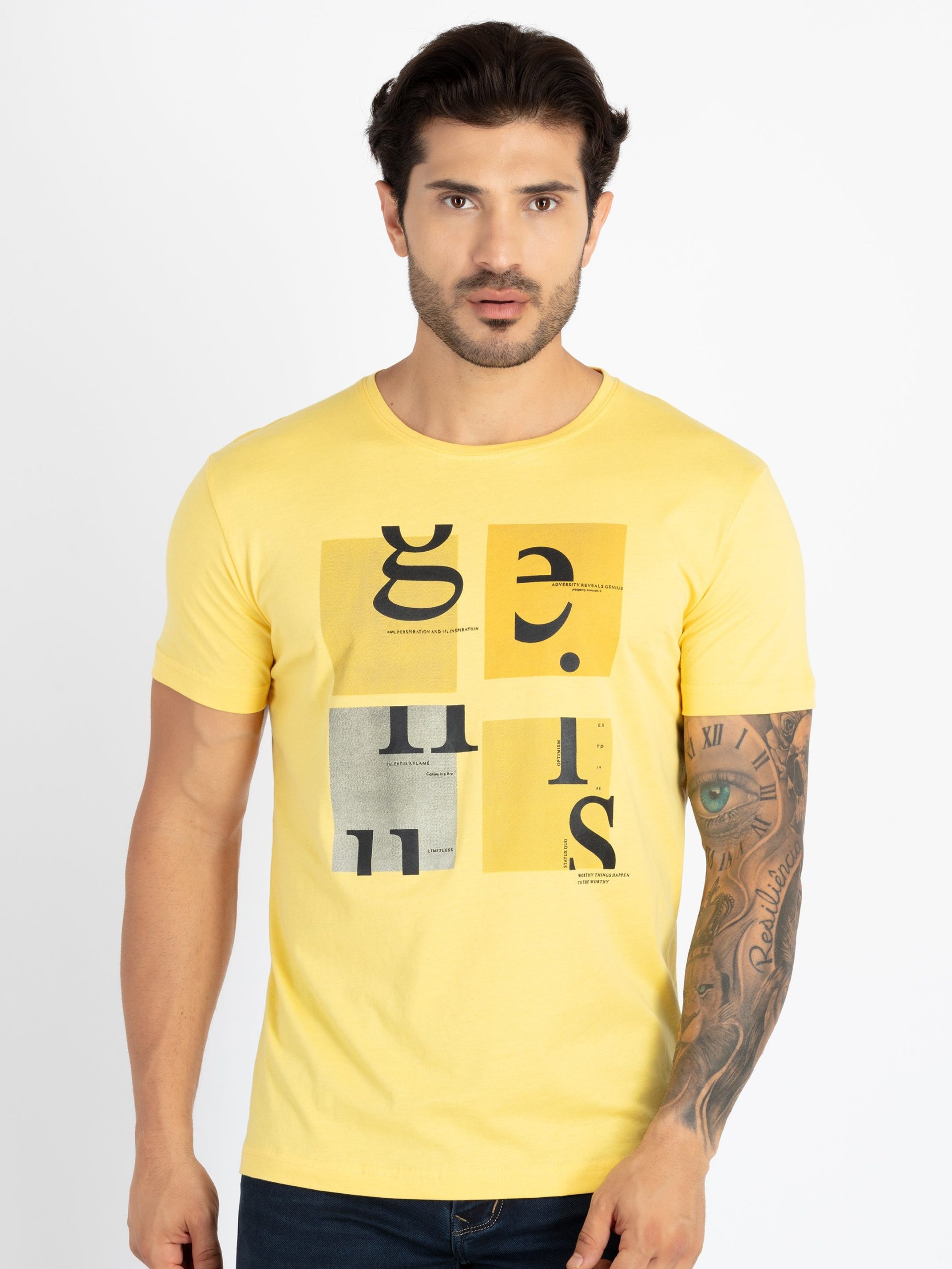 Mens Printed Round Neck T-Shirt