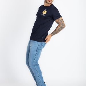 Mens Front & Back Printed Round Neck T-Shirt