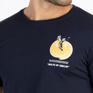 Mens Front & Back Printed Round Neck T-Shirt
