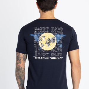 Mens Front & Back Printed Round Neck T-Shirt